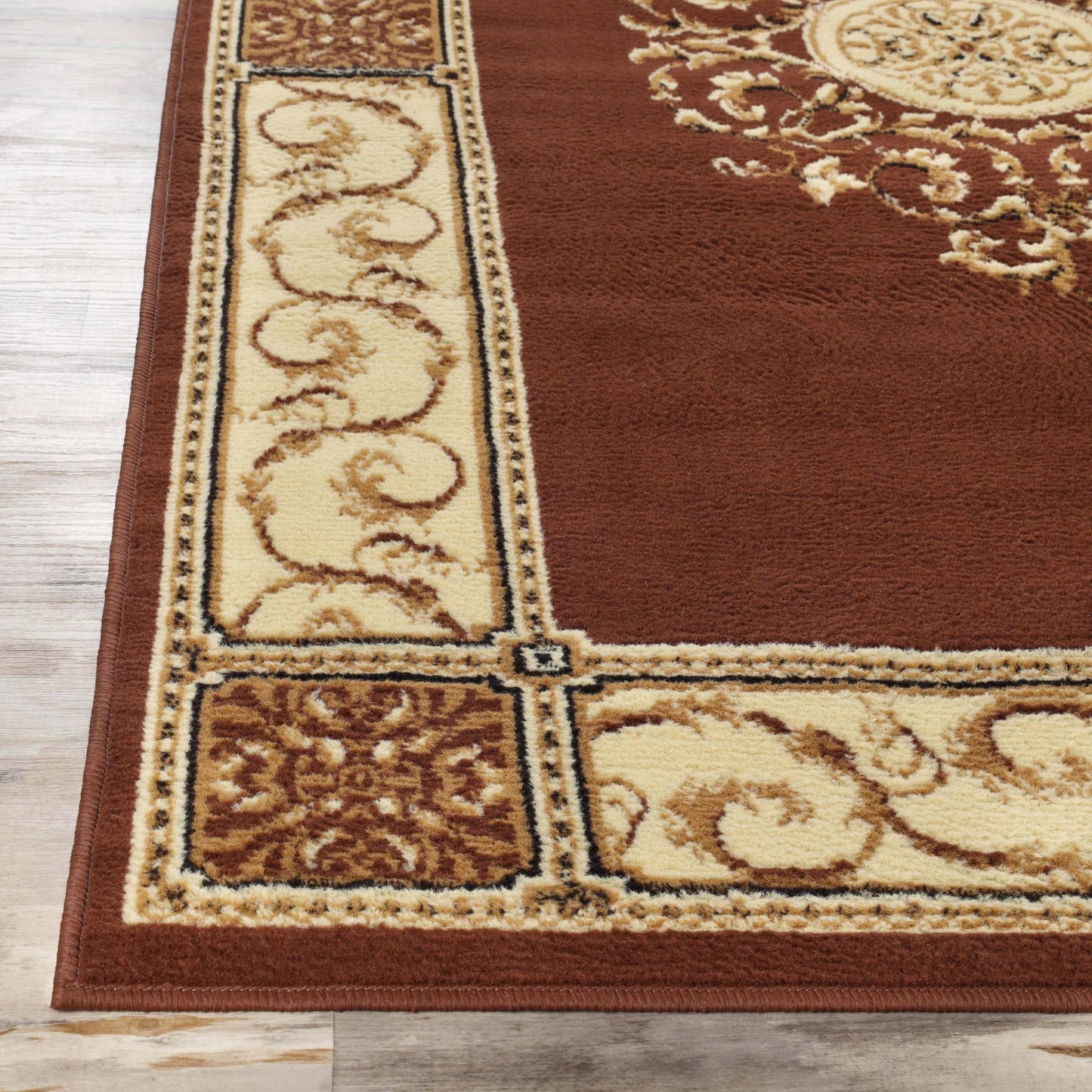 Superior Indoor Area Rug, Plush Carpet Cover, Traditional Oriental Medallion, Perfect for Hallway, Entryay, Living, Dining, Bedroom, Office, Kitchen, Medallion Collection, 3' x 5', N/A