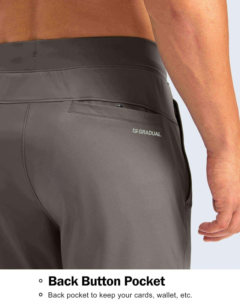 G Gradual 30"/32"/34" Inseam Tall Mens Sweatpants with Zipper Pockets Stretch Golf Workout Pants for Men Casual Athletic