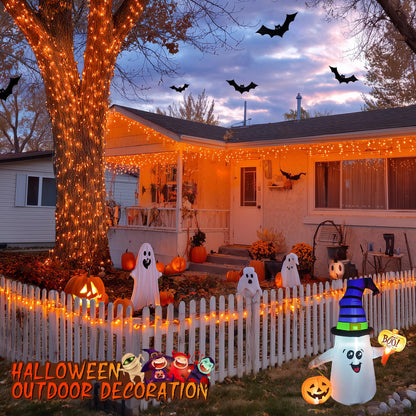 JMEXSUSS 66ft 200 LED Halloween Lights Outdoor Indoor, Connectable Orange String Lights Clear Wire, Fall Light Plug in for Fireplace Tree Garden Patio Thanksgiving Fall Halloween Decor