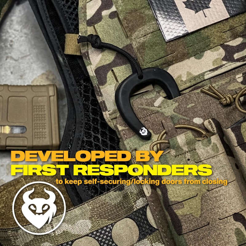 Militaur First Responder Door Stop Black (3 Pack) – Molle Compatible