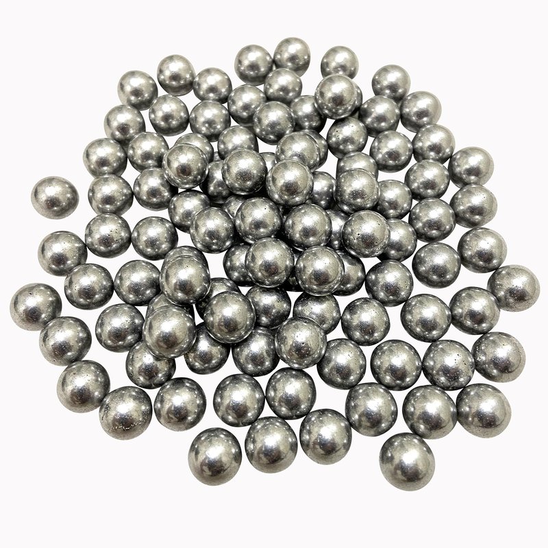 Alien Play 100 X 43 Cal Aluminum Balls for Self Defense and Target Practice, Solid Hard .43 Caliber Alu Paintballs Fit for T4E Walther PPQ/ TPM1 and Glock17/G17 (Silver)