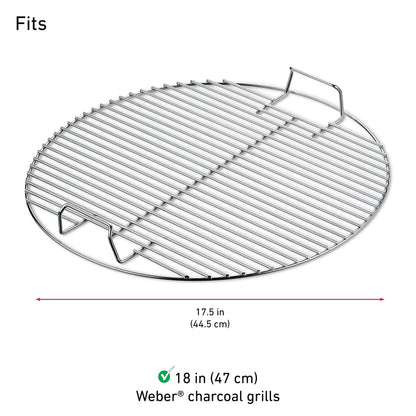 Denmay 7432 44.5cm DIA Cooking Grate for Weber Charcoal Grills, One-Touch, Bar-B-Kettle, Smokey Mountain Smoker, Jumbo Joe, Kettle, Char-Broil, 1 Pack