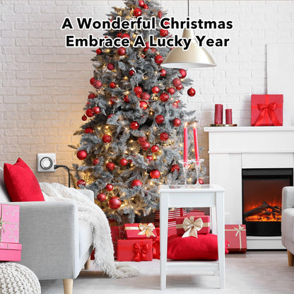 BN-LINK Heavy Duty Mechanical 24 Hour Timer Dual Outlet 3-Prong Accurate Indoor for Lamps Fans Christmas Lights White AC 1875W 1/2 HP, ETL Listed