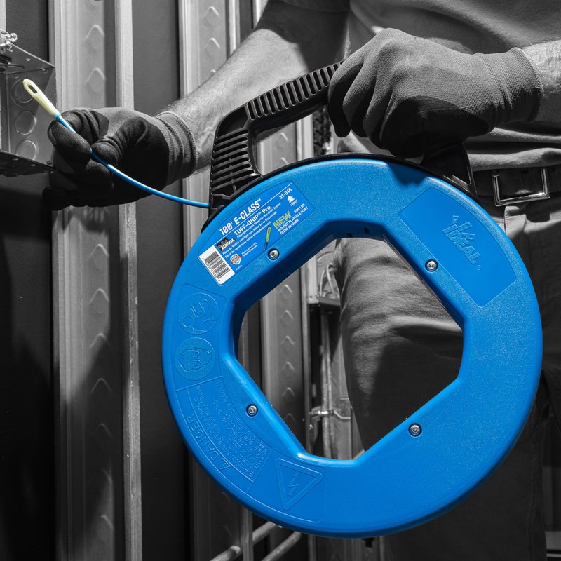Ideal E-Class Fish Tape, 100 ft, Glow-in-Dark
