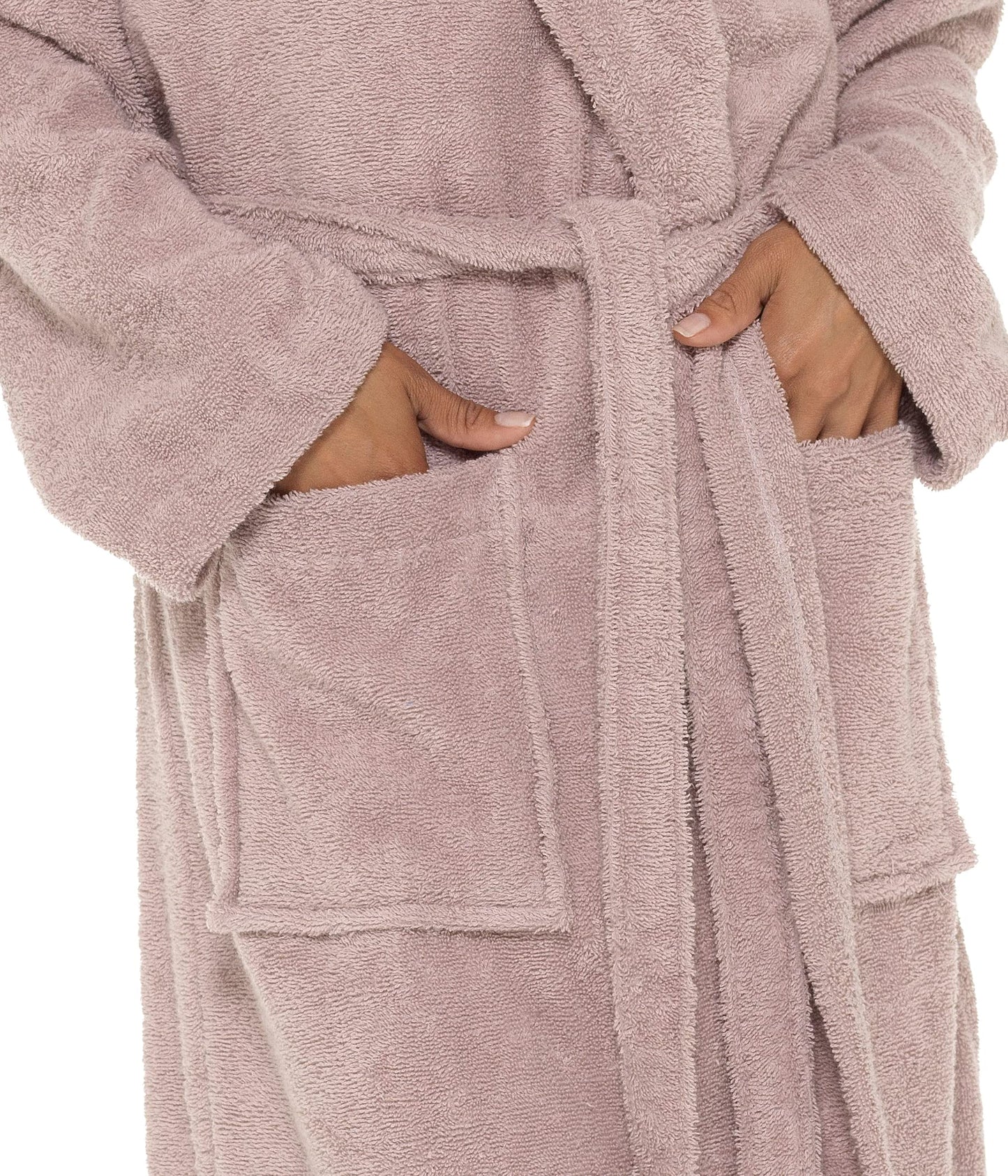 Ladies Undercover Towelling Robe LN566 Mink 12-14
