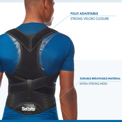 Back Brace Posture Corrector for Men and Women - Adjustable Posture Brace for Upper and Lower Back Pain Relief - Muscle Memory Support Straightener (Medium)