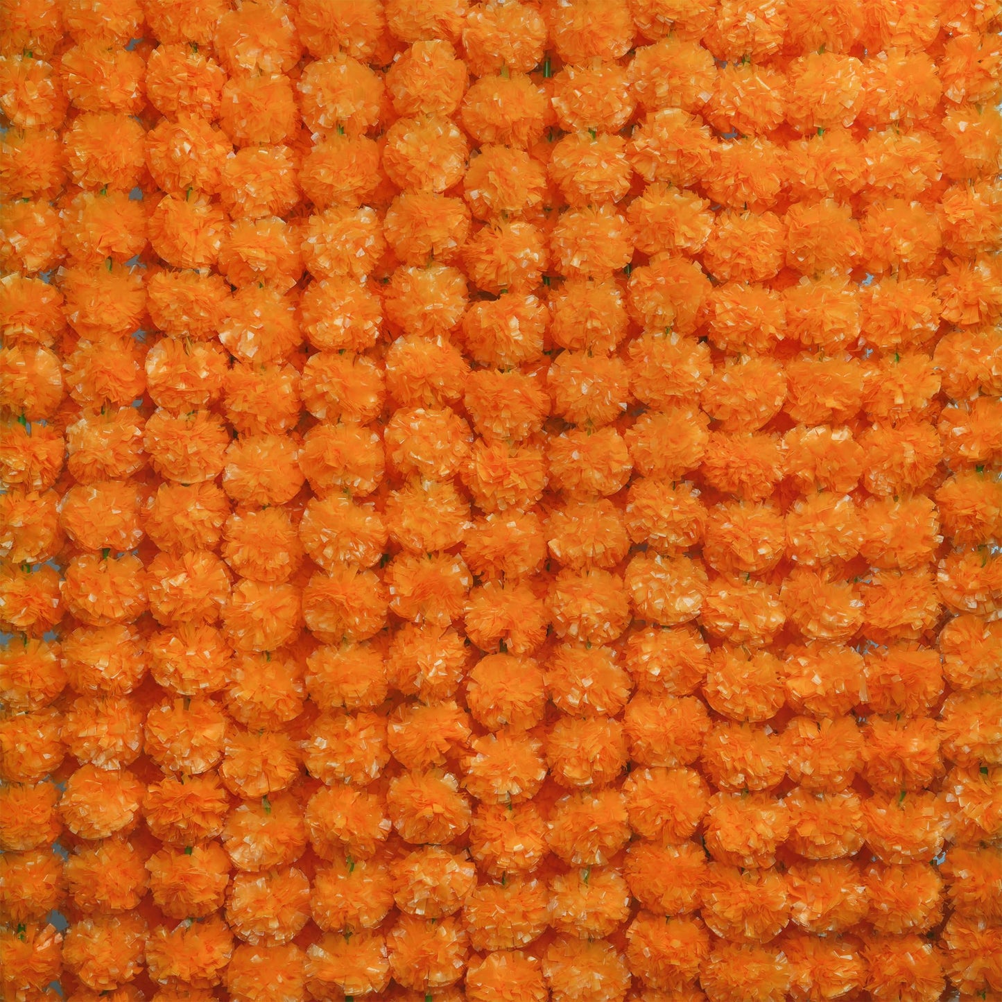 GOMALL 5Pcs Marigold Garland for Decoration,5 Feet Artificial Marigold Flowers Diwali Decorations for Home,Orange Artificial Marigold Heads for Diwali Party,Indian Weddings,Halloween,Wreath