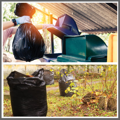 DCS 200 Large Black Bin Bags Heavy Duty for Household Garbage Capacity 80L–Strong Black Refuse Sacks–Bin Liners for Everyday use, Office, Kitchen, Restaurant–Rubbish Garbage Bags 45x72x97cm
