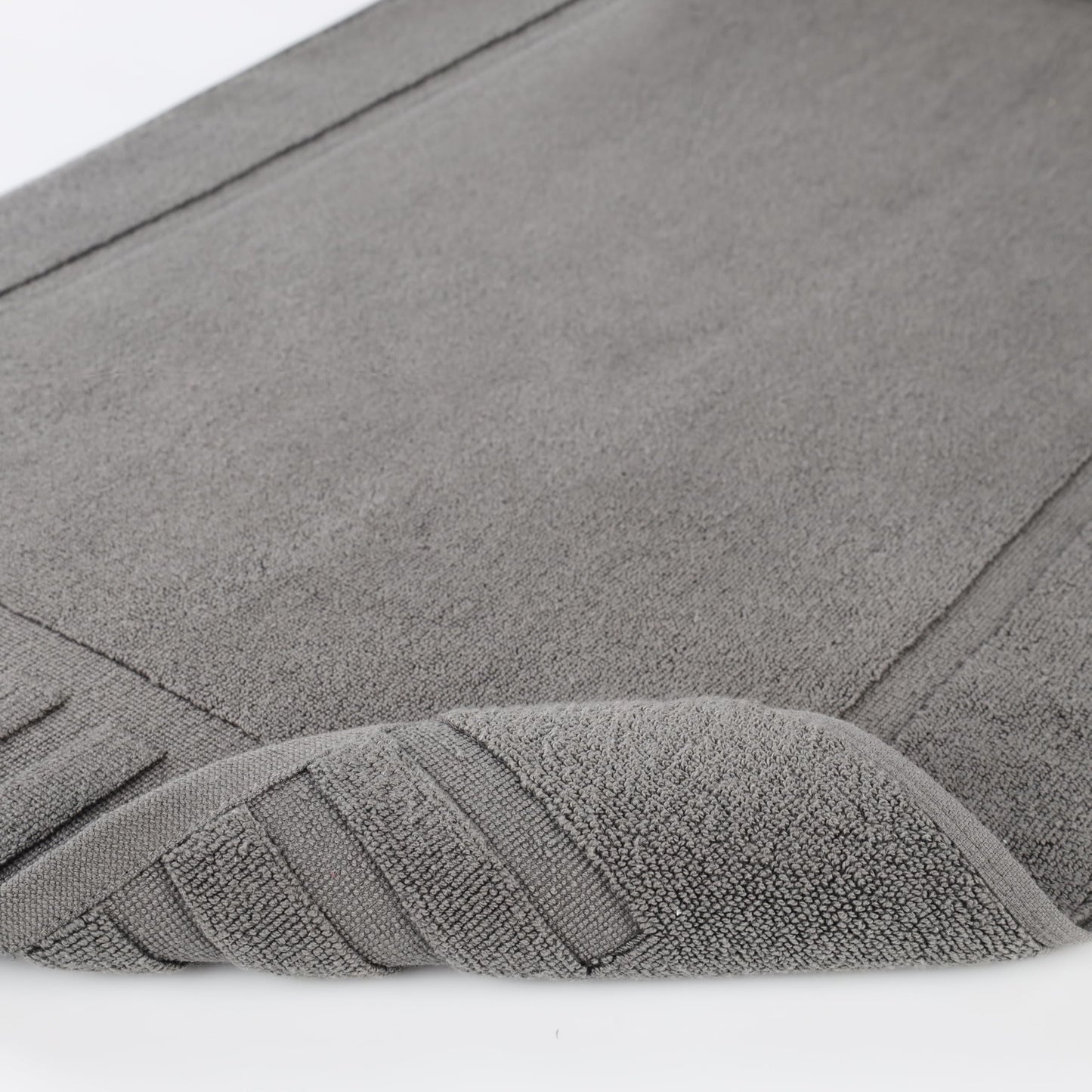 Superior 100% Cotton Bathmat Set, Bath Mat, Bathroom Decor, Shower, Bathtub Essentials, Home Accessories, Washable Rug, Absorbent, Quick Dry, Leo Collection, Set of 2, 22" x 35", Graphite