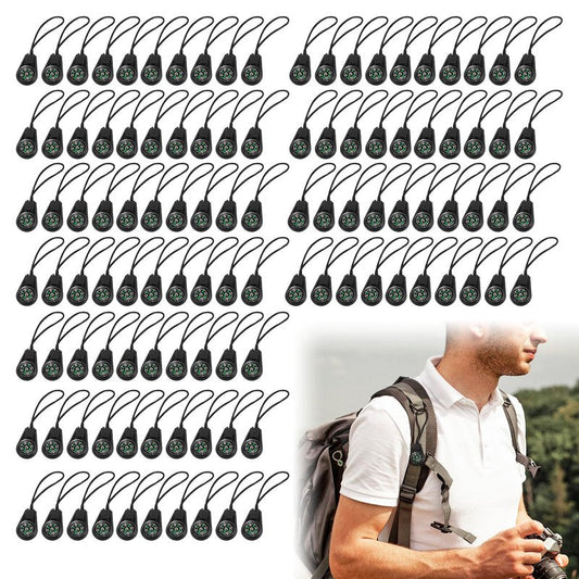 110 Pcs Mini Survival Compass Outdoor Camping Hiking Pocket Compass Mini Compass Party Favor for Paracord Bracelet Necklace Key Chain Outdoor Activities Hiking Accessory（Black）