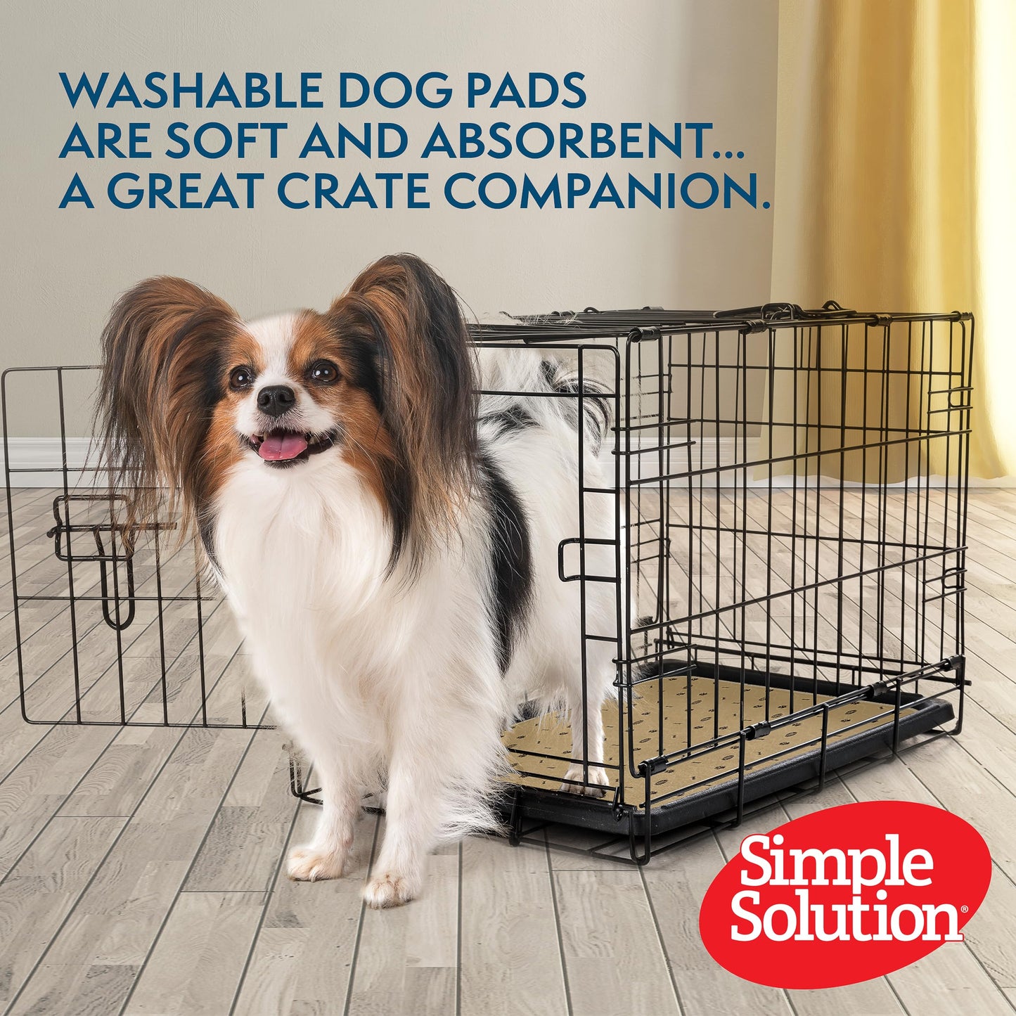 Simple Solution Washable Training and Travel Dog Pads, Re-usable Dog Pee Pad, Absorbent and Odour Controlling Medium - Pack of 2