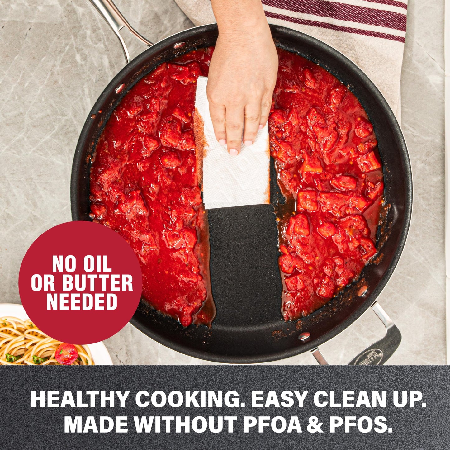 Granitestone 14 Inch Pan for Cooking, Family Sized Large Non Stick Frying Pans Nonstick Frying Pan Skillet for Eggs, Omelette, with Helper Handle, PFOA PFOS Free Oven & Dishwasher Safe