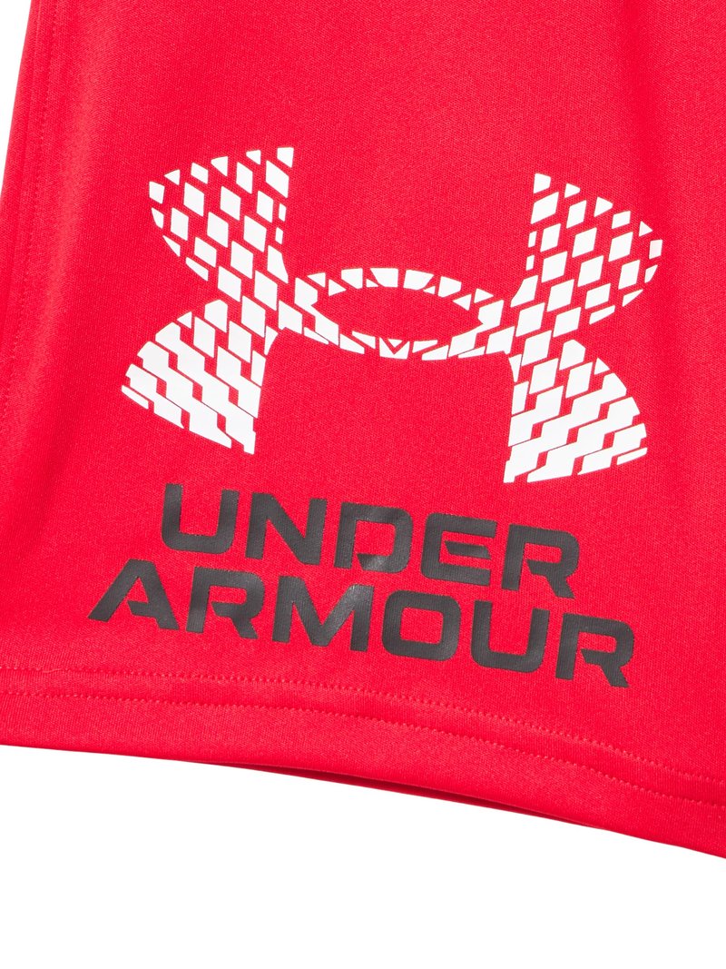 Under Armour Boys Tech Logo Shorts, (600) Red / / White, Medium Plus