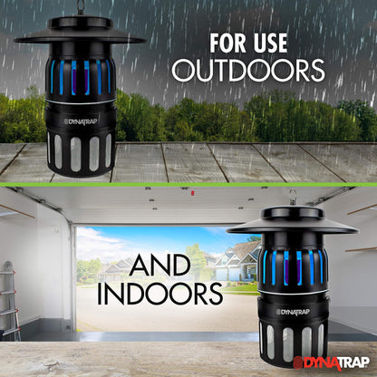 DynaTrap DT1050SR 1/2 Acre Mosquito & Flying Insect Trap – Kills Mosquitoes, Flies, Wasps, Gnats, & Other Flying Insects - Bug Zapper Alternative - Black