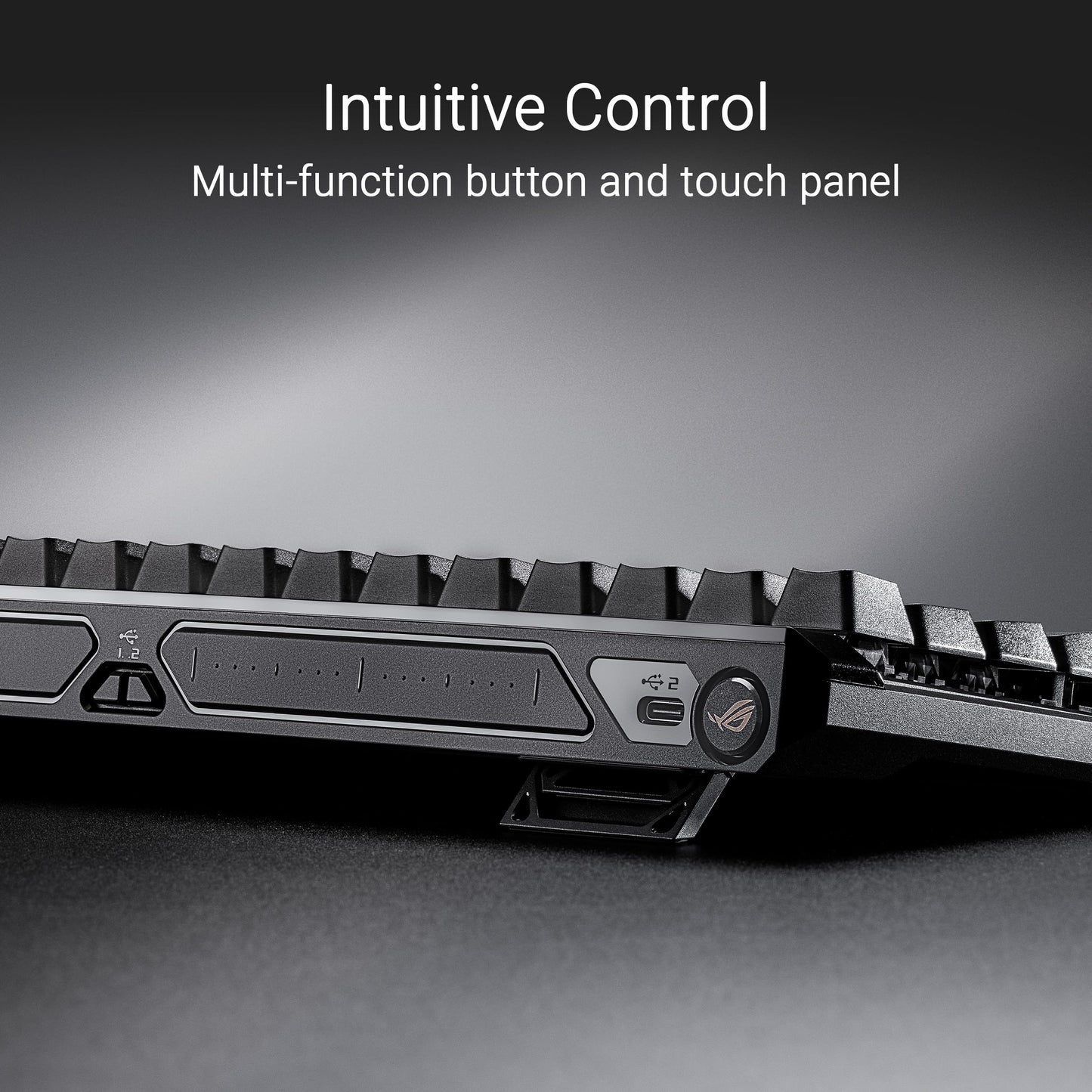 ASUS ROG Falchion RX Low Profile Wireless Gaming Keyboard – 65% Compact TKL, Tri-Mode Connectivity, ROG RX Red Optical Switches, RGB, Touch Panel, Keyboard Cover, PC/Mac Support - White