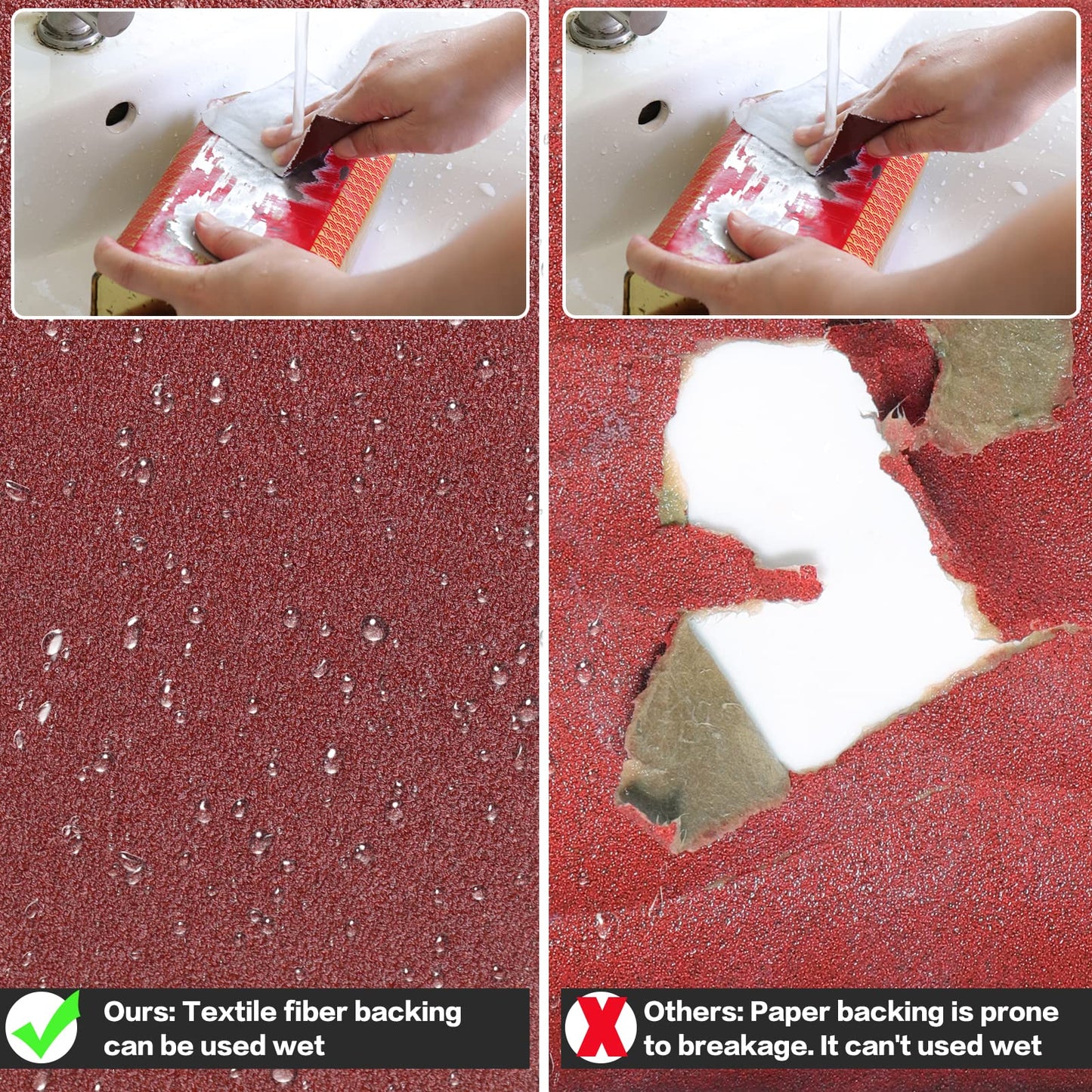 Shineboc Sandpaper Roll 120 Grit, 93mm x 10m Emery Cloth Sanding Rolls for Wood Metal Stainless Steel Hand Sanders