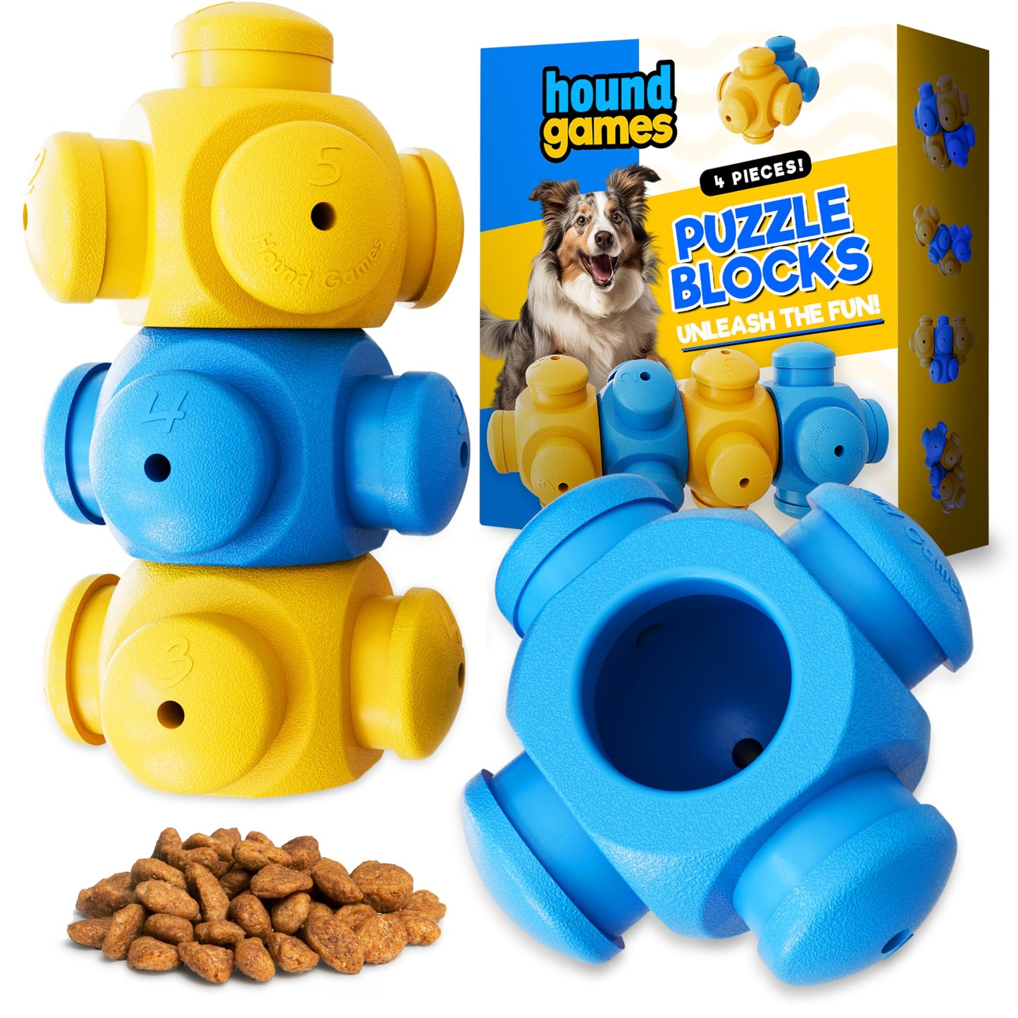 HOUNDGAMES Dog Puzzle Toys for Smart Dogs, Boredom Busters, Mentally Stimulating, Hard Puzzle, Toys to Keep Them Busy, Dog Games, Puppy Puzzle Toys