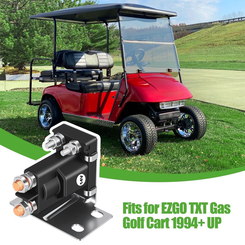 10L0L Golf Cart 14V Solenoid for EZGO TXT Gas Golf Cart 1994-Up Medalist ST Series,4 Terminal 200A,OEM 27153-G01 27153G01 612813