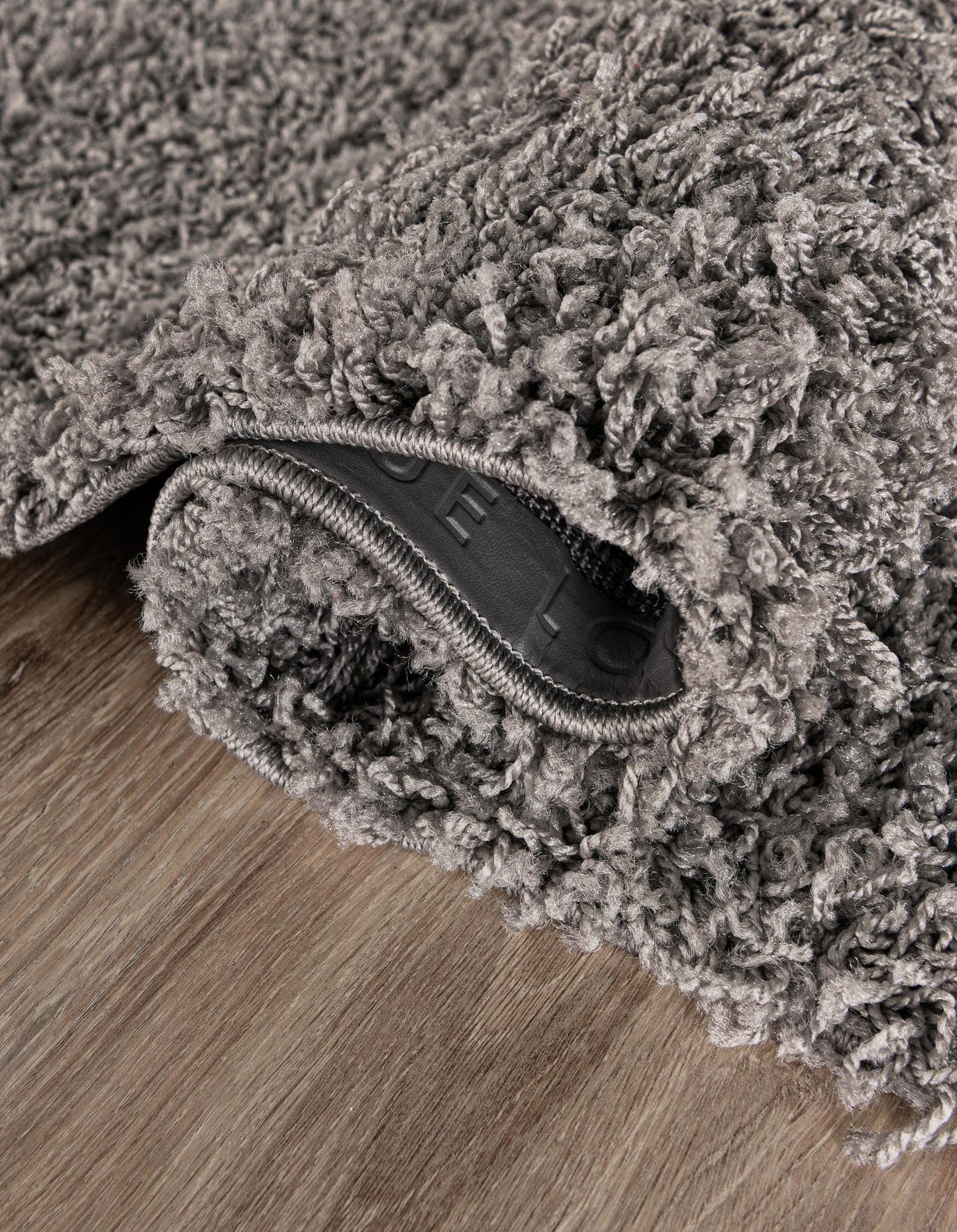 Rugs.com - Über Cozy Solid Shag Collection Rug – 8' x 11' Cloud Gray Shag Rug Perfect for Living Rooms, Large Dining Rooms, Open Floorplans