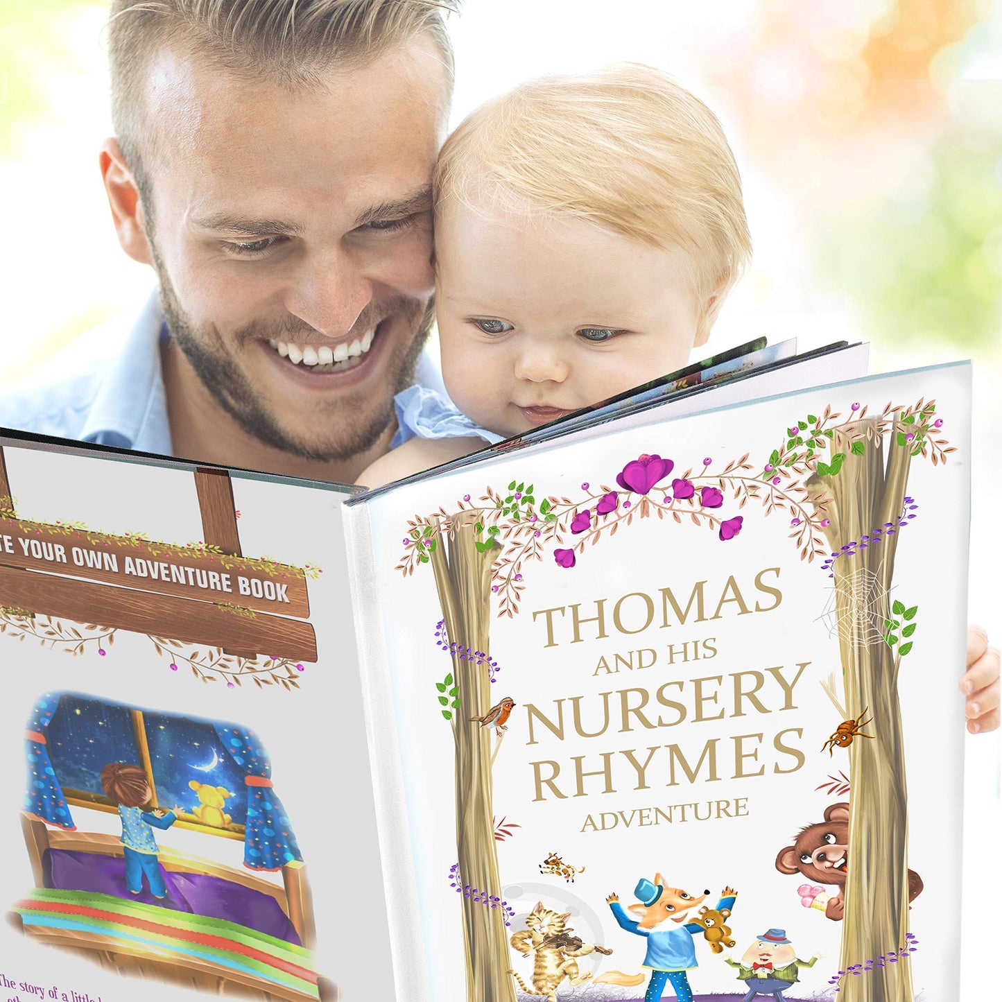 Book of Personalised Nursery Rhymes and Modern Poems for Baby and Child - Birthday, Baptism Gift