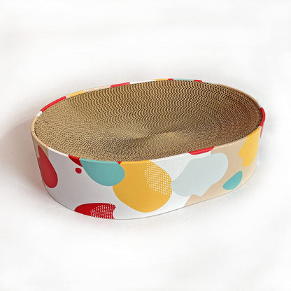 BobbyPet Cat Scratcher Lounge Bed - Lounge Couch for Indoor Cats Oval Shape 17"x13" Long Lasting Furniture