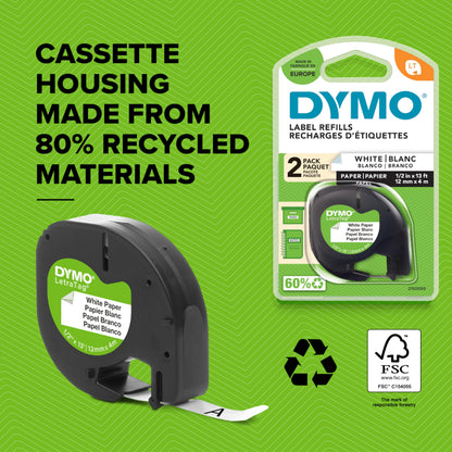 Dymo LetraTag LT-100H Label Maker Starter Kit | Handheld Label Printer Machine | with Plastic, Paper & Clear Label Tape | Ideal for Office or Home