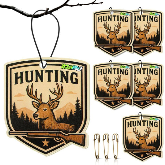 HappyAlley 6 Pack Cover Scent for Deer Hunting, Human Scent Eliminating, Deer Hunting Essentials, Long-Lasting Fresh Aroma, Odor Control Blocker with 3 Safety Pins & 1 Elastic Cord