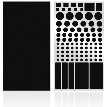 FLANCCI LED Light Blocking Stickers - Blackout LED Covers, Dim 50%80% of Lights, 2 Sheets (1 Cut Out + 1 Uncut)