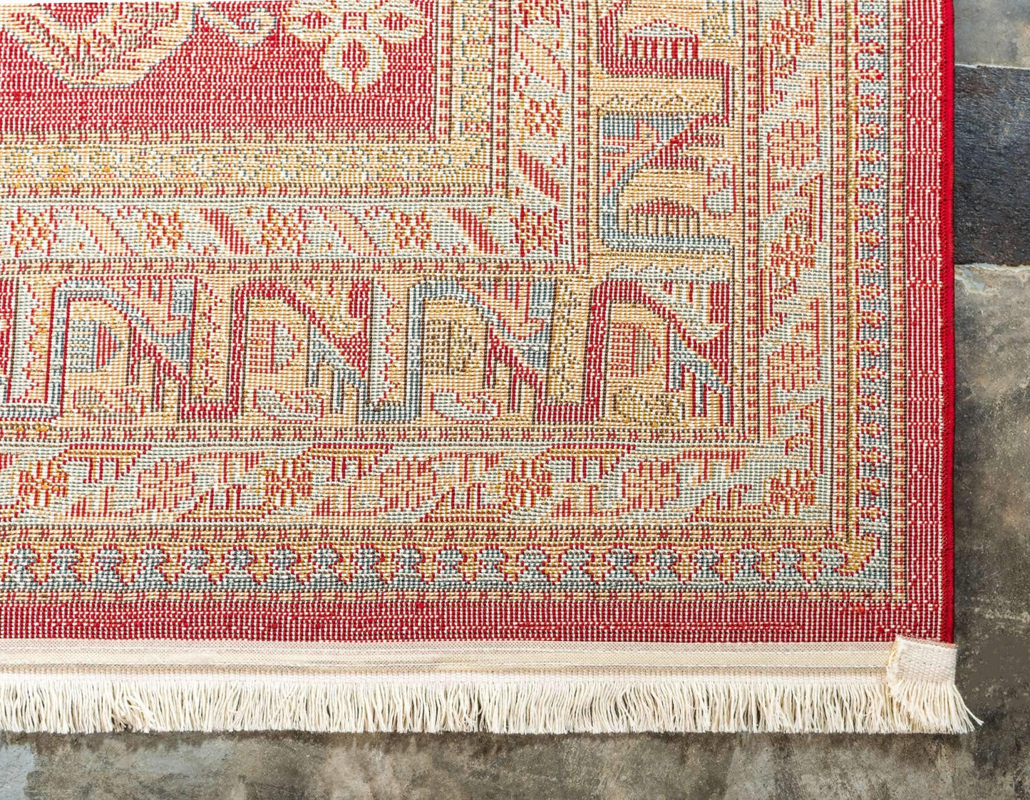Unique Loom Sahand Collection Traditional Geometric Classic Red Area Rug (5' 0 x 8' 0)