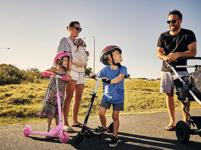 TENBOOM Scooter Toys for Kids Ages 6-12/3-5, Max Load 220 LBS, Foldable Lightweight Kick Scooter with Light Up Wheels, Kickstand, 3 Adjustable Levels, Rear Brake, Black