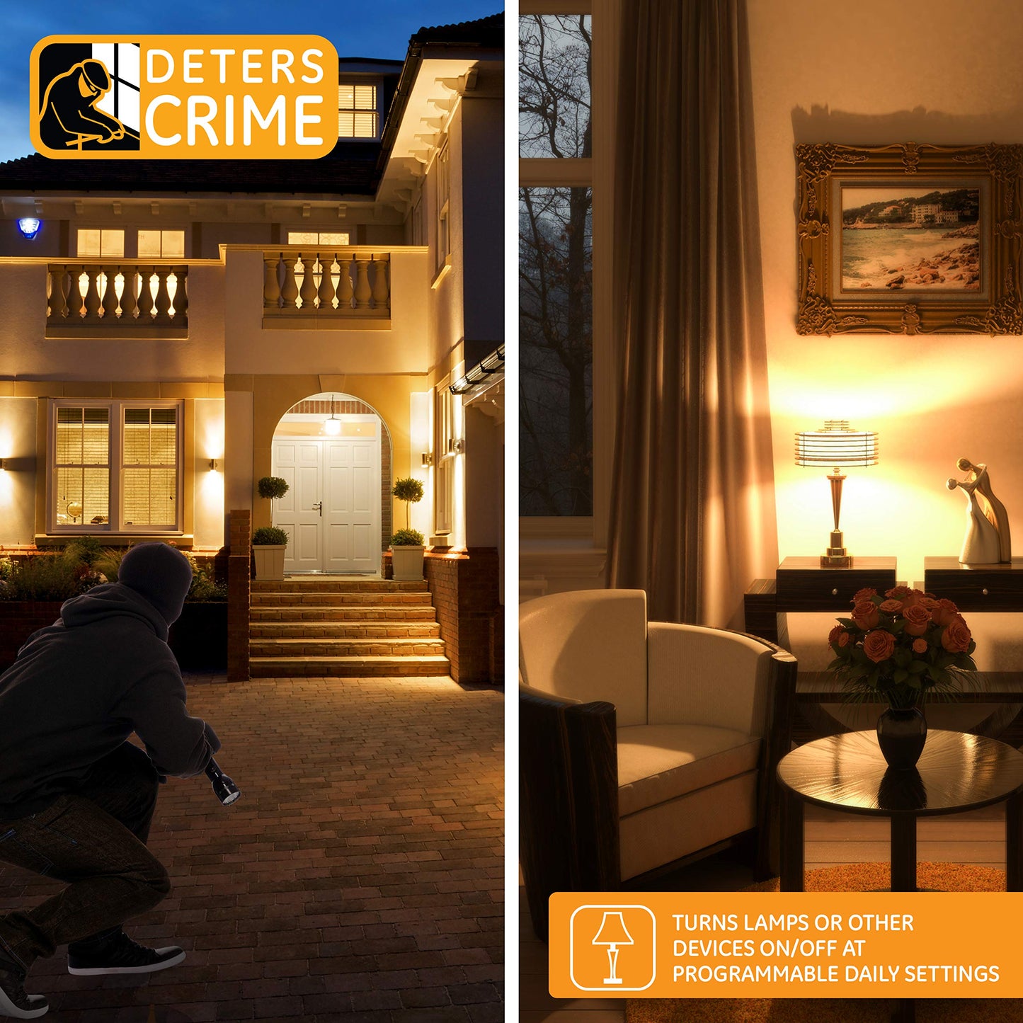 GE 24-Hour Heavy-Duty Ουtdооr Mechanical Τімer, 2 Grounded Outlet Τімer, Programmable Daily Cycle, 30-Minute Interval Ουtdооr Τімer, Weather Resistant, Ουtdооr Light Τімer, Black, 2 Pack, 46224