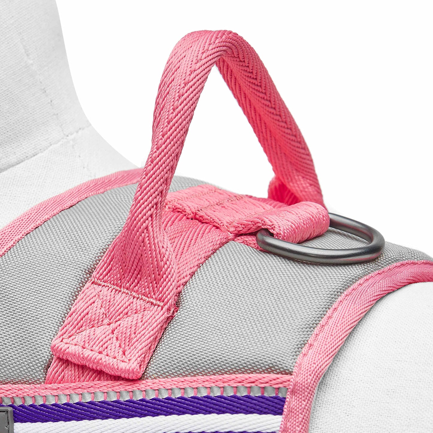 Blueberry Pet Soft 3M Reflective Dog Harness Vest | Mesh Padded No-Pull Harness with Back Clips | Multicolor Stripe in Pink, Emerald and Orchid| Adjustable for Large Dogs
