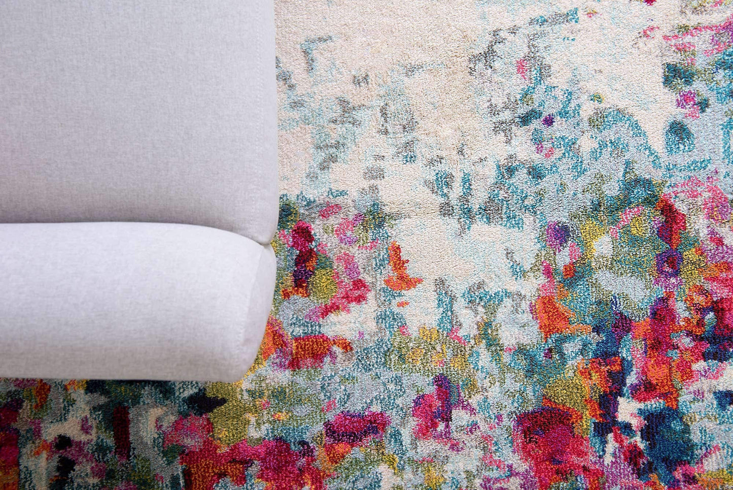 Unique Loom Chromatic Collection Area Rug - Joyous (6' 1" Round Multi/Blue)