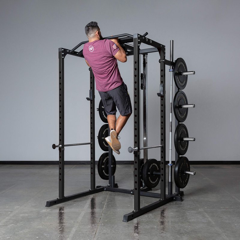 REP Fitness PR-1100 + Dip Attachment + LAT Pulldown + Weight Storage