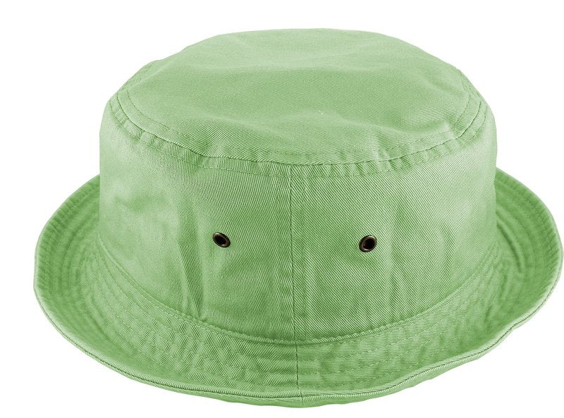 Gelante Solid Color 100% Cotton Bucket Hat for Women and Men Packable Travel Summer Beach Hat 1900-LightGreen-L/XL