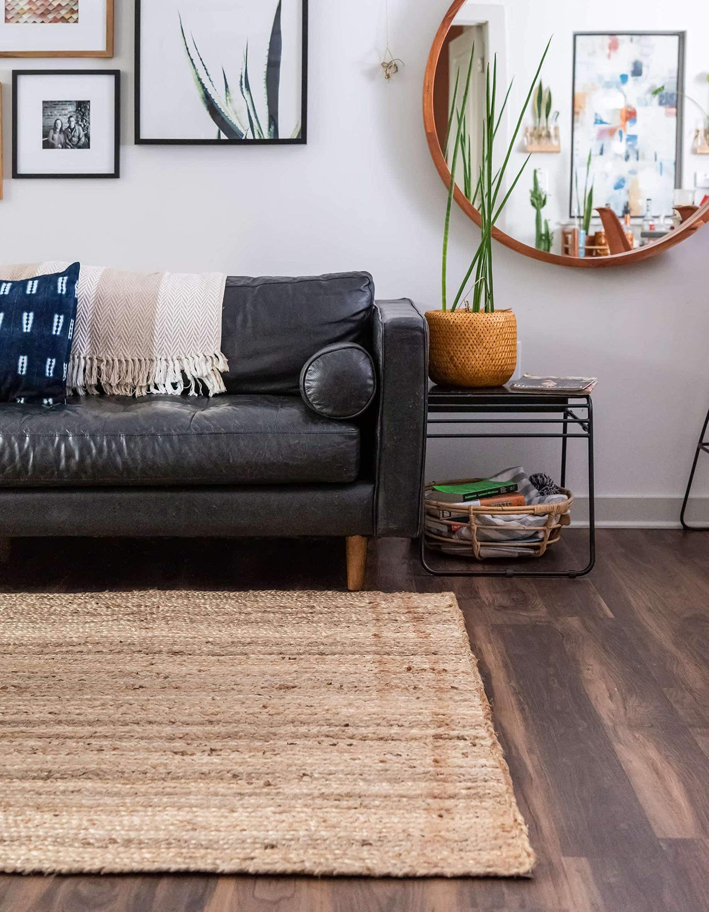 Unique Loom Braided Jute Collection Area Rug - Dhaka (9' x 12' 2" Rectangle, Natural)