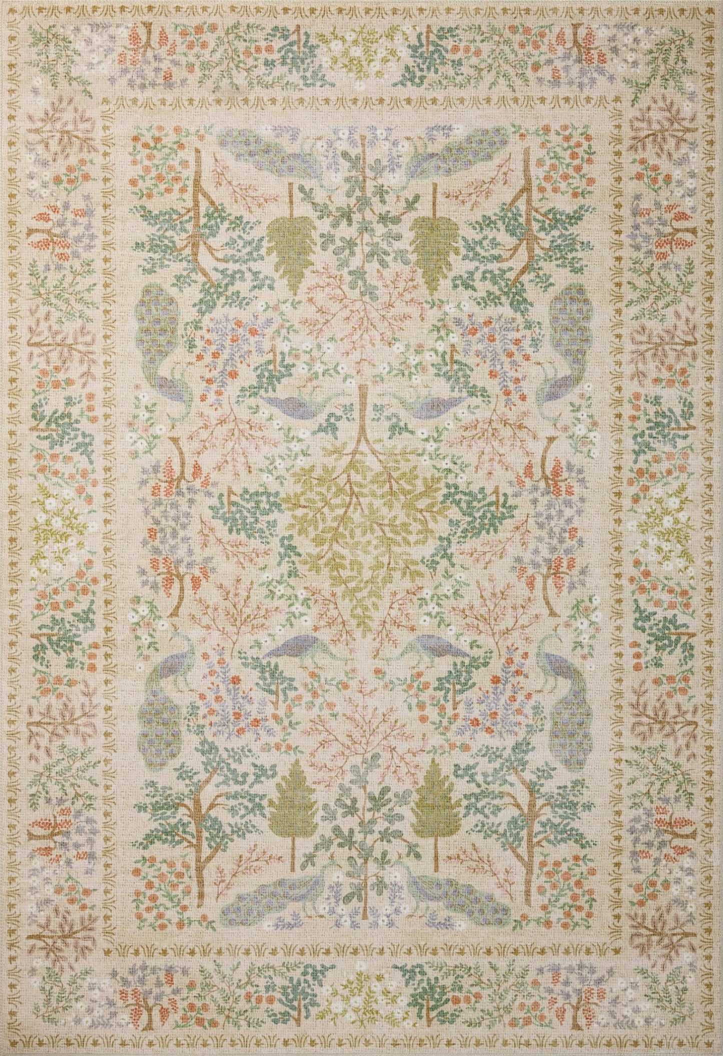 Loloi Rifle Paper Co. Canopy Collection CNP-05 Ivory 7'-6" x 9'-6" Area Rug