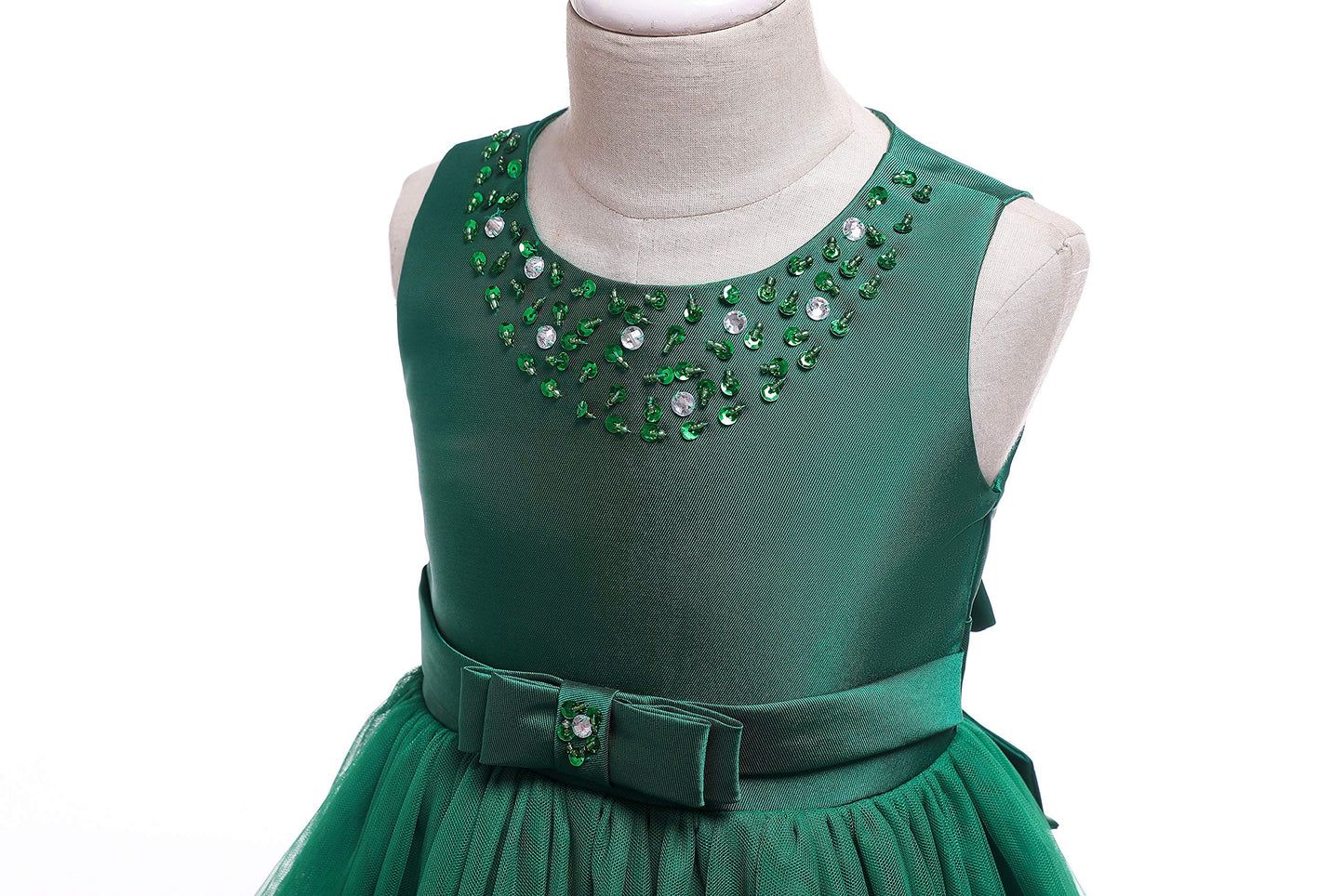 Glamulice Christmas Green Flower Girl Dress Ruffles Vintage Embroidered Lace Dresses Wedding Bridesmaid Birthday Party Gown Pageant Holiday Princess Prom Dance Kids Formal Dress Dark Green 5 6