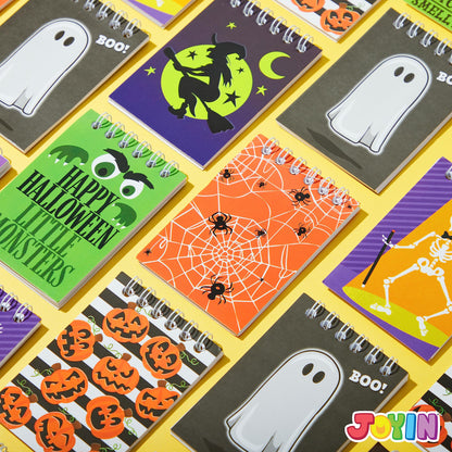 JOYIN 48 PCS Halloween Spooky Notepad Set in 8 Designs, Halloween Note Pads for Kids Trick or Treating, Stationery Prizes and Treats, Goodies Bags Fillers, School Classroom Party Favors Supplies Gifts
