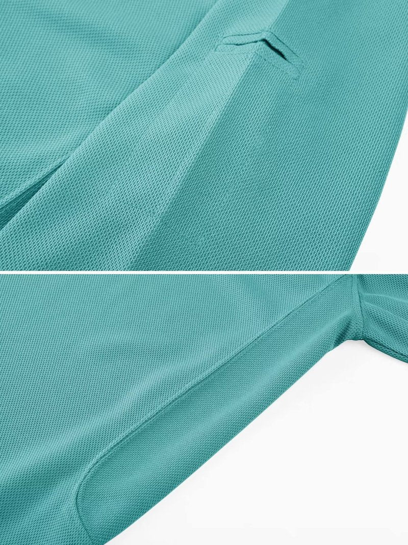 MAGCOMSEN Mens Polo T Shirts Short Sleeve Collared Work Shirt Dry Fit Tennis Top Moisture Wicking Shirt Grey Green XXL