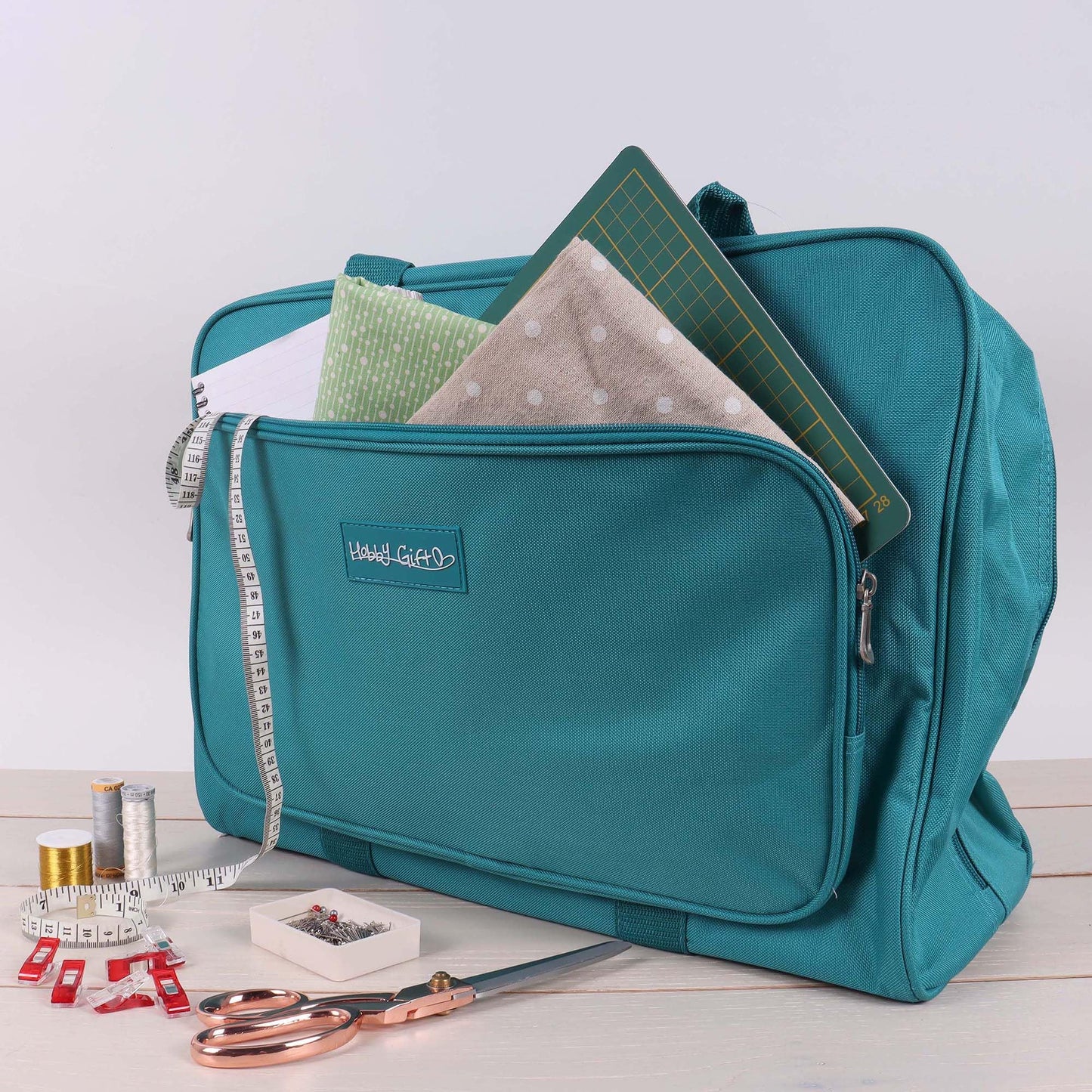 Hobbygift MR4660TEAL Sewing Machine Carry Case, Teal, One Size, 47 x 21 x 33cm