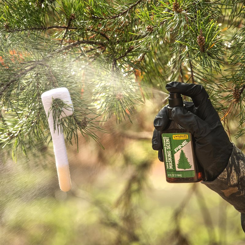 Wildlife Research Center Pine Masking Scent, Extra Concentrated, Strong Pine Aroma for Covering Human Scent & Fear Reduction – 4 FL OZ Spray Bottle