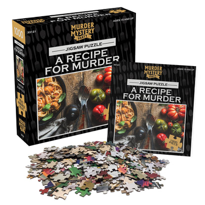 Bepuzzled Classic Mystery Recipe For Murder Jigsaw Puzzle by University Games |Comes with Murder Mystery and Jigsaw Puzzle | 1,000 Piece Jigsaw | For Ages 12 Years and Up