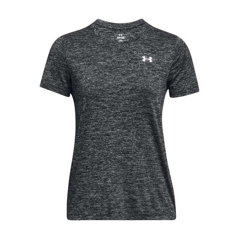Under Armour Womens Tech Twist Short Sleeve Crew, (001) Black / / White, Large