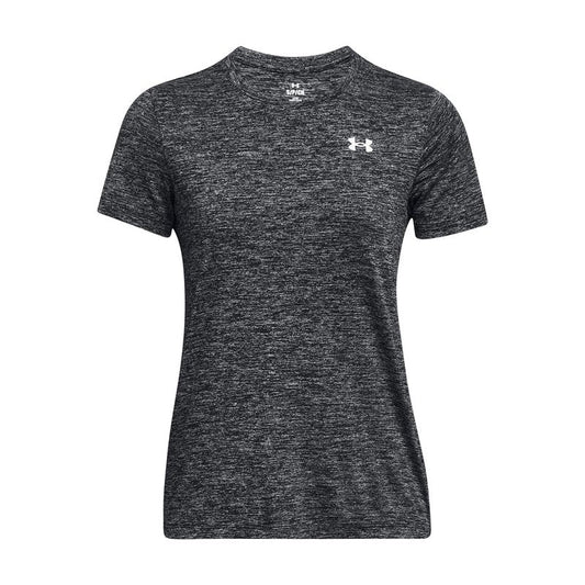 Under Armour Womens Tech Twist Short Sleeve Crew, (001) Black / / White, Large