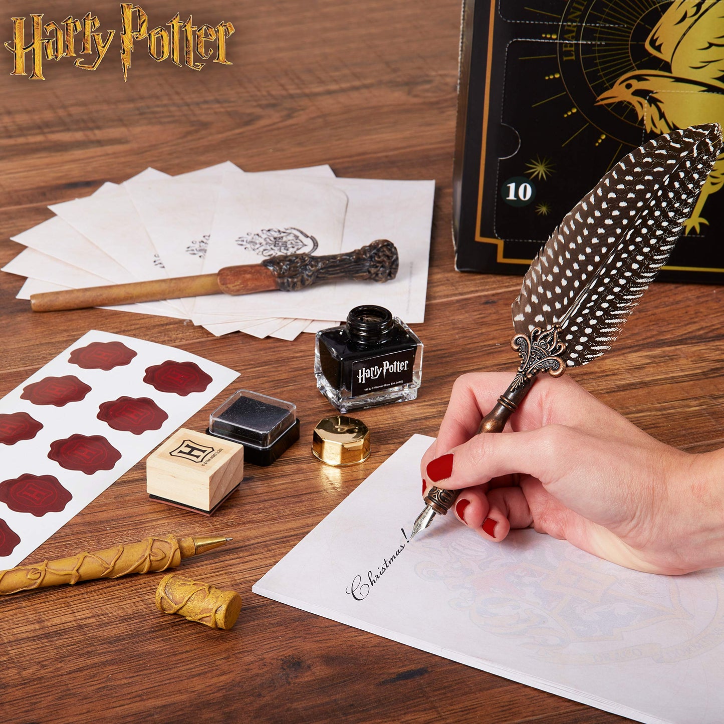 Harry Potter Advent Calendar 2025 Girls with Stationery Socks & Accessories 24 Days Magical Christmas Countdown Calendar Gifts for Kids Teens Women (Black Cube)