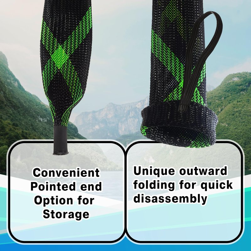 Reaction Tackle Fishing Rod Socks - Fishing Pole Sleeves and Covers for Baitcasting Rods, Spinning Rods Metal Gray (Flat-Cast-6)