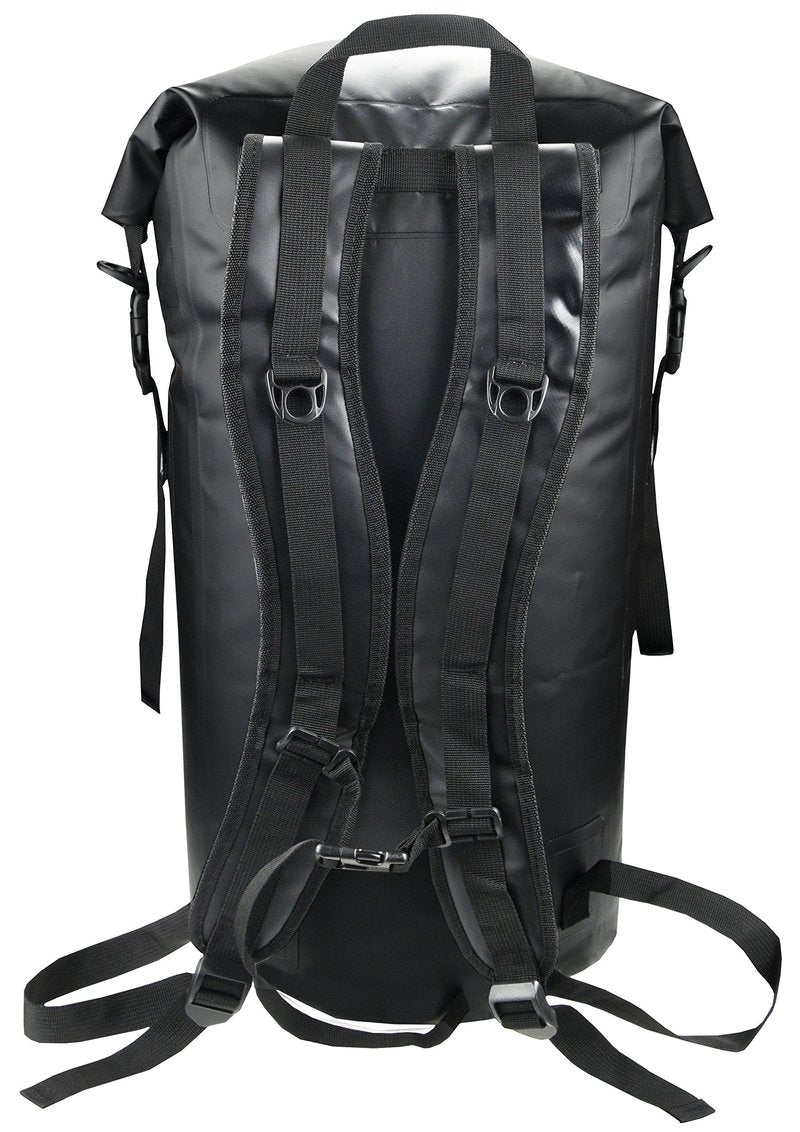 Freegrace Waterproof Dry Bag Set of 3 - Submersible Dry Sack with Double Zip Lock Seals - Includes Waist Pouch & Phone Case - Perfect for Kayaking, Swimming, Boating & Rafting (Window, Black, 35L)