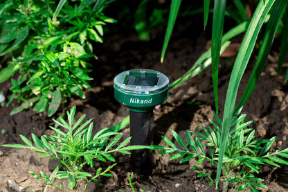 Gopher Repellent Ultrasonic Solar Powered - Mole Repellent Stakes Outdoor Pet Safe - Groundhog Repeller Snake Rodent Gopher Spikes Chaser - Sonic Mole Deterrent Devices (2)