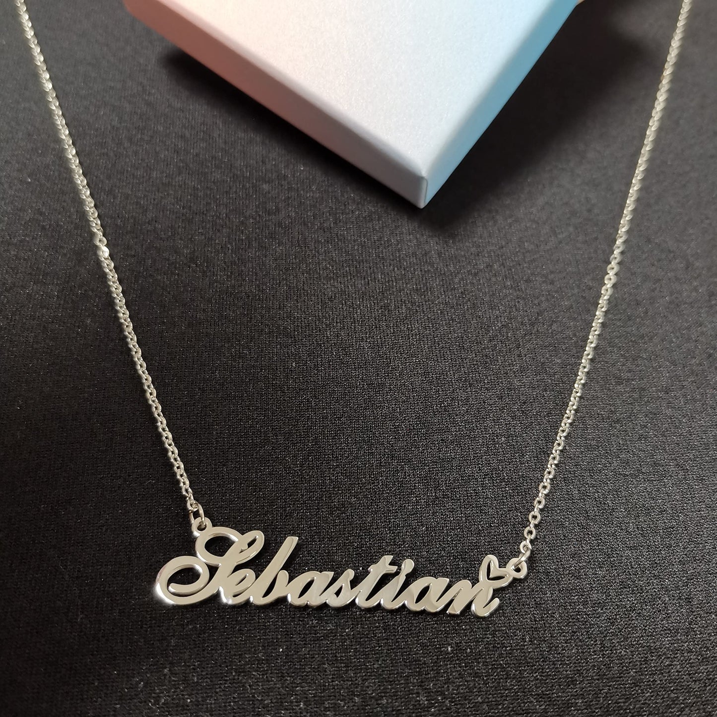A168A Juan Custom Name Necklace Customized Personalized Plated Name Necklace for Mother Daughter Christmas New Year Silver